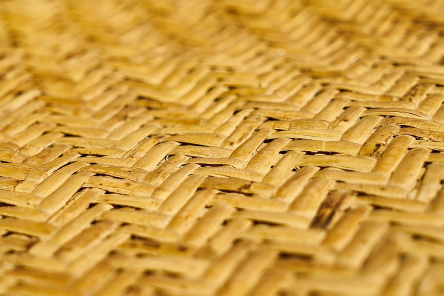 wicker, straw, texture, background, yellow, pattern, horizontal HD wallpaper