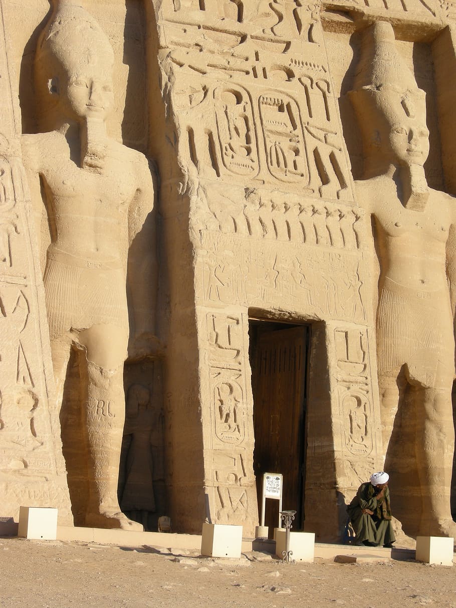 egypt, abu simbel, temple of ramses, architecture, art and craft, HD wallpaper
