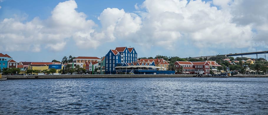 curacao, town, architecture, city, antilles, willemstad, caribbean, HD wallpaper