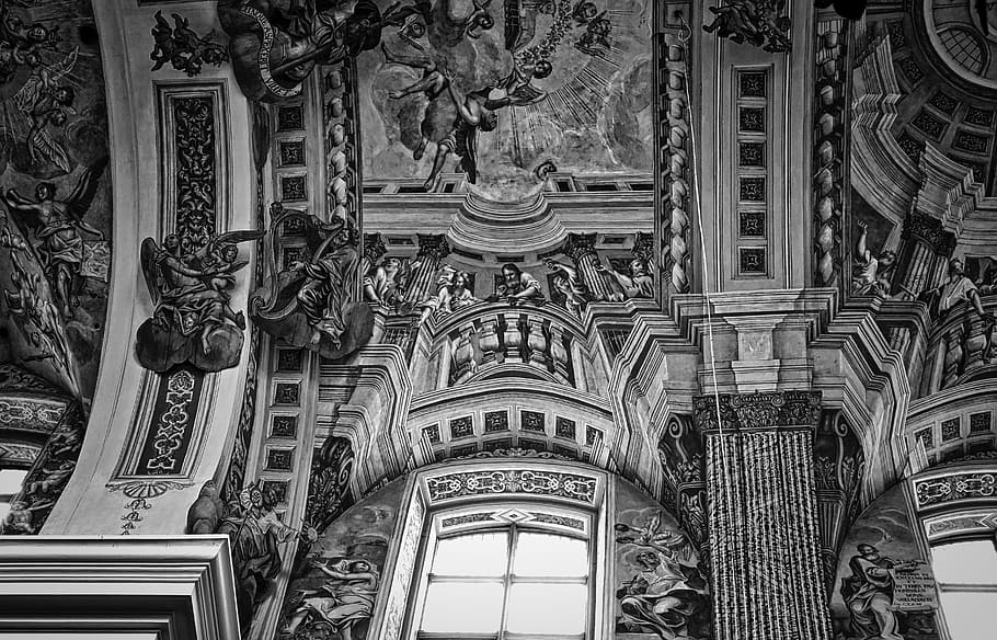 church, ceiling, arch, vault, architecture, interior, religious HD wallpaper