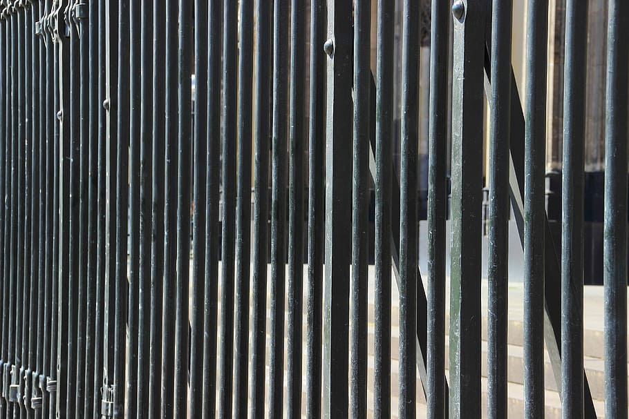 Fence, Foreclosure, Limit, Asylum, Iron, close, metal, backgrounds HD wallpaper