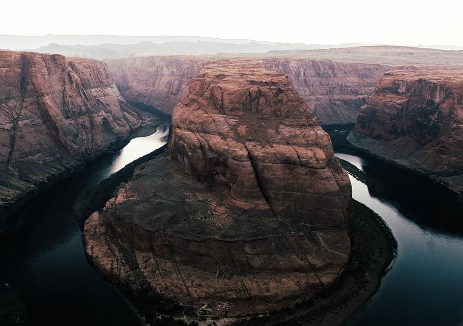 Breathtaker, Horse Shoe Bend Grand Canyon, desert, curvy river, HD wallpaper