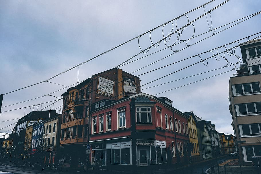 tram wires, architecture and Cityscape, urban Scene, built Structure HD wallpaper