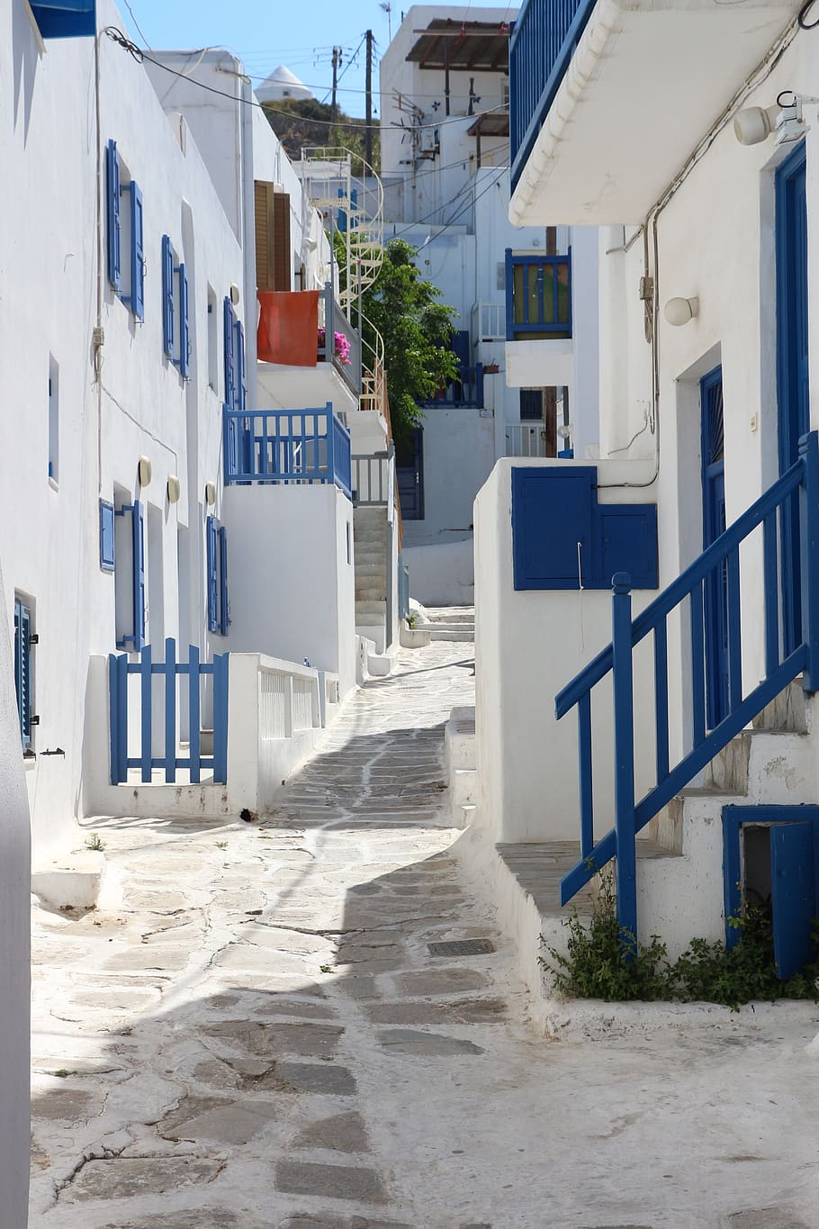 mykonos, greece, greek island, white, sea, houses, aegean sea