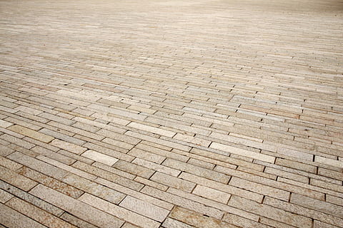 brown bricks, Floor, Pavement, Ground, Away, flooring, topping HD wallpaper