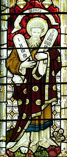 religious mosaic glass decor, moses, ten commandments, 10, bids HD wallpaper