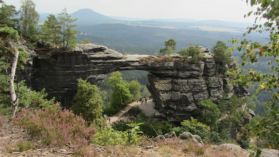 elbe sandstone mountains, bohemian switzerland, pravčická brána, HD wallpaper