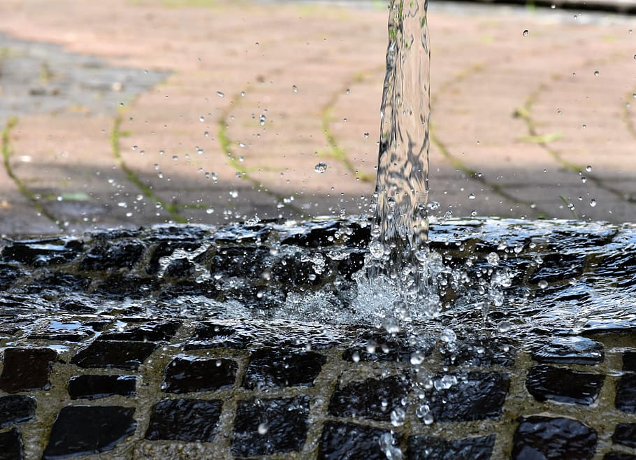 Drip, Water, Fountain, Jet, ray, out, inject, motion, splashing HD wallpaper