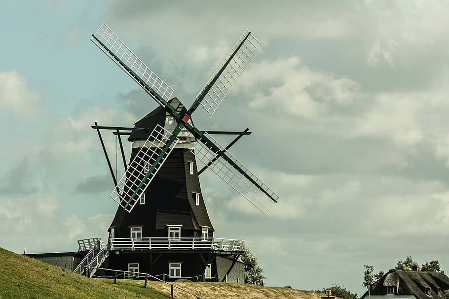 Mill, Gallery, Dutchman, Windmill, gallery dutchman, pellworm HD wallpaper