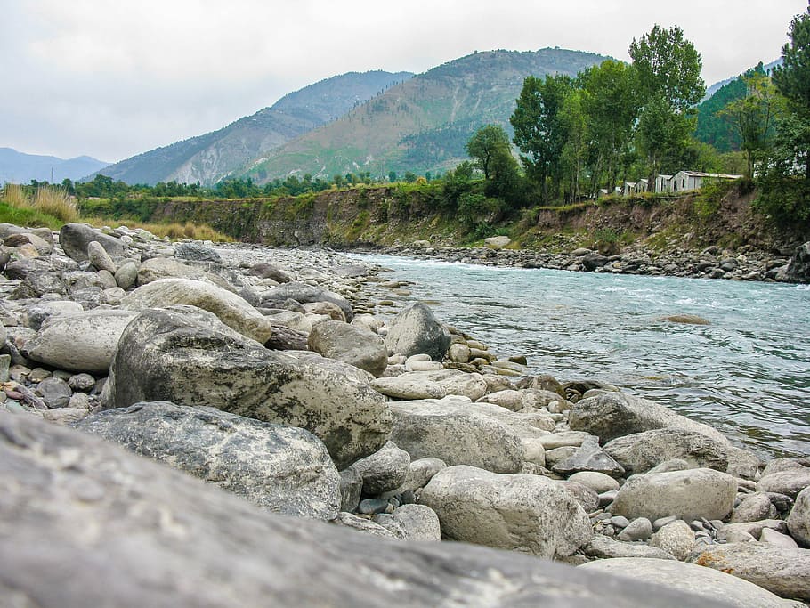 river, mountain, nature, landscape, water, travel, forest, outdoor HD wallpaper
