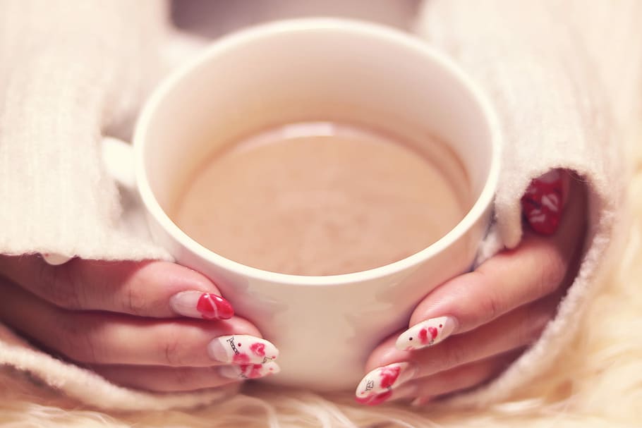coffee in white ceramic mug, cup, women, drink, coffee - Drink HD wallpaper