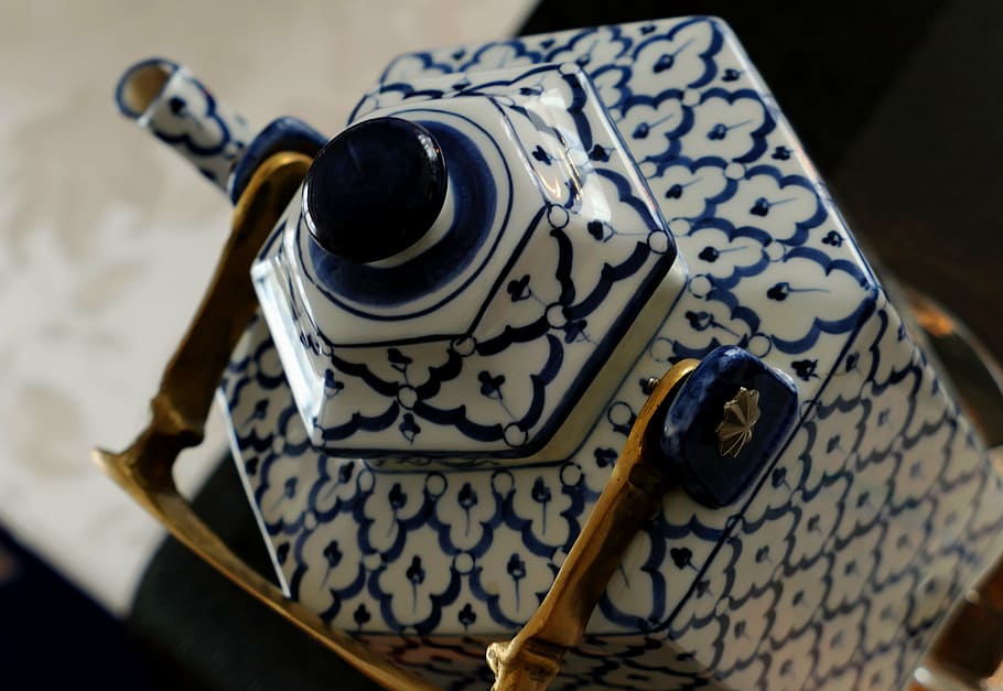 tee, teapot, ceramic, drink, porcelain, give a, floral design HD wallpaper