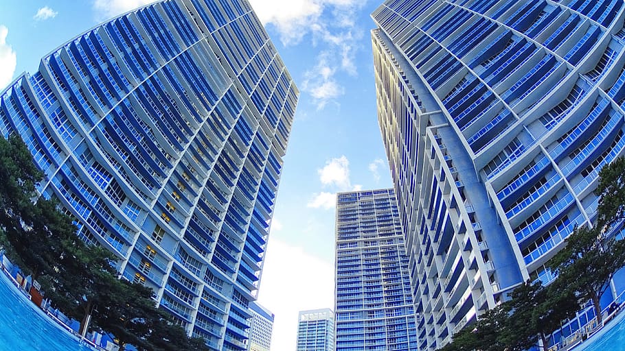 miami, florida, pool, city, urban, luxury, skyscraper, high rise HD wallpaper
