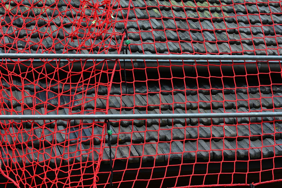 network, protection, roof work, security, safety net, scaffold HD wallpaper