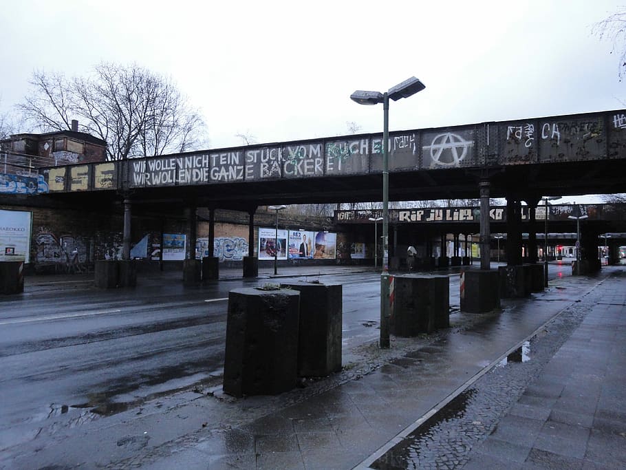 Berlin, Road, Graffiti, transportation, architecture, built structure HD wallpaper