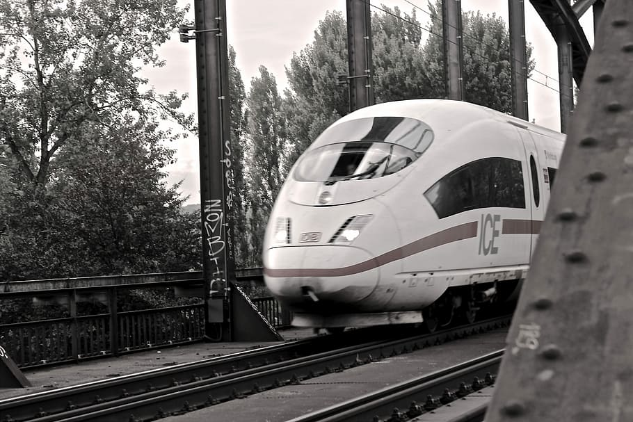 Ice, Bridge, Railway, Train, railway bridge, drive, transportation HD wallpaper