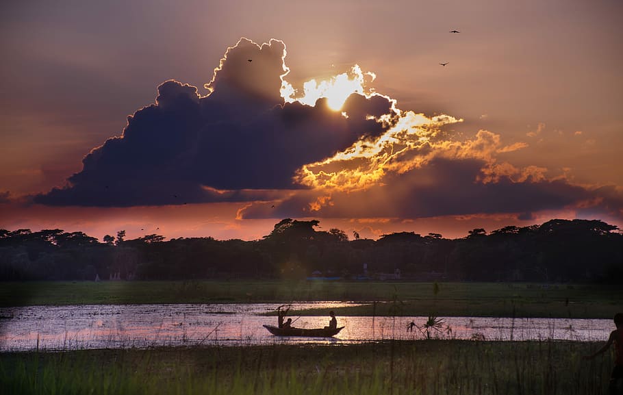 landscape, sunset, nature, beautiful, sky, water, cloud - sky HD wallpaper