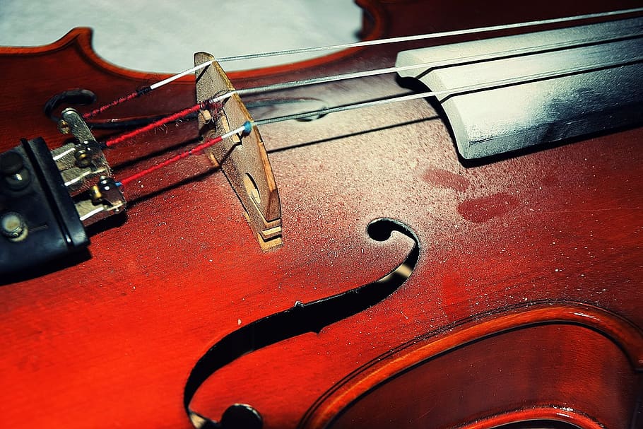 Old, Violin, String, old violin, classical music, red, old-fashioned HD wallpaper