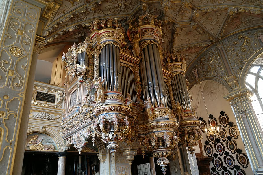 frederiksborg castle, hillerød, castle chapel, paintings, denmark, HD wallpaper