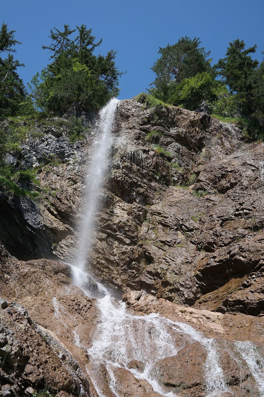 zipfel case, waterfall, hike, steep, zipfel brook case, splash HD wallpaper