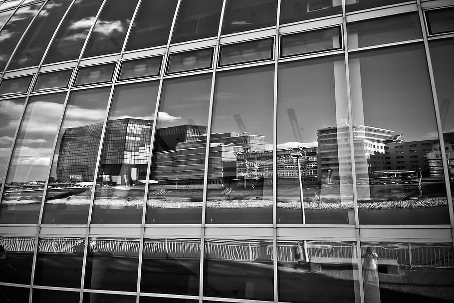 architecture, modern, building, house, facade, window, front window HD wallpaper