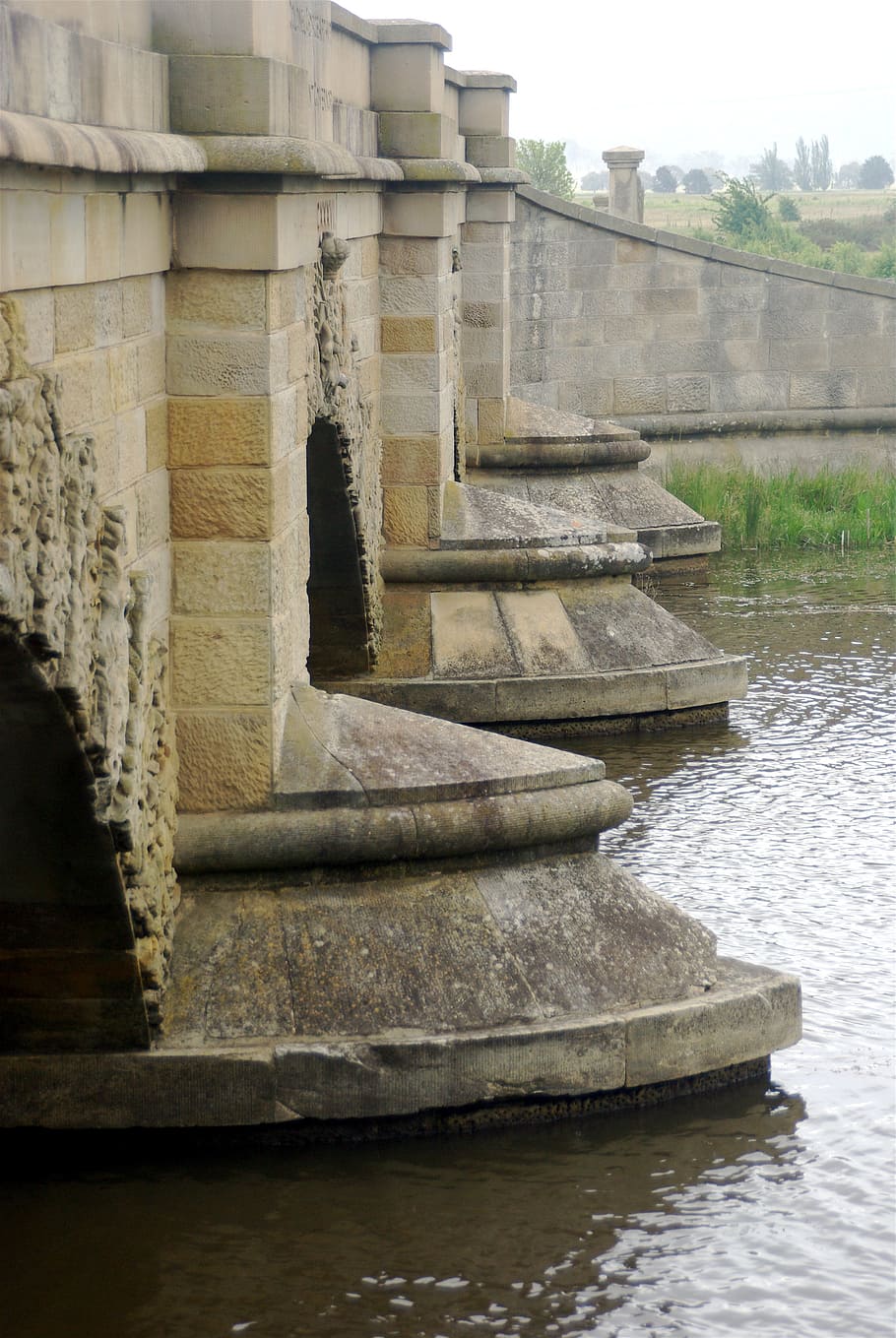 bridge, structure, architecture, stone, sandstone, geometric HD wallpaper