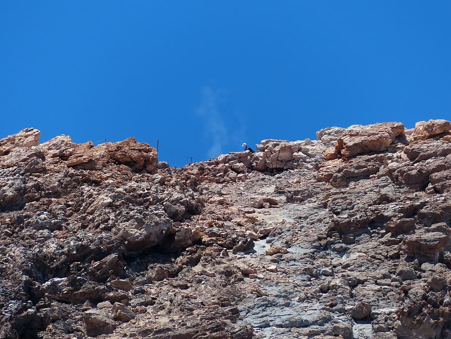 Teide, Summit, Smoke, Chimney, Mountain, volcano, tenerife HD wallpaper