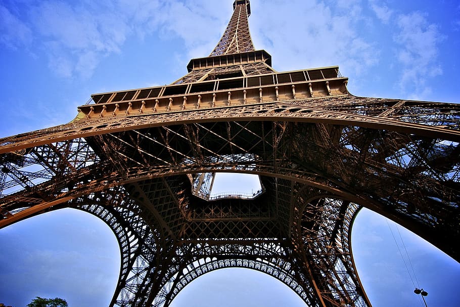low angle photography of Eiffel Tower, Paris, france, architecture HD wallpaper