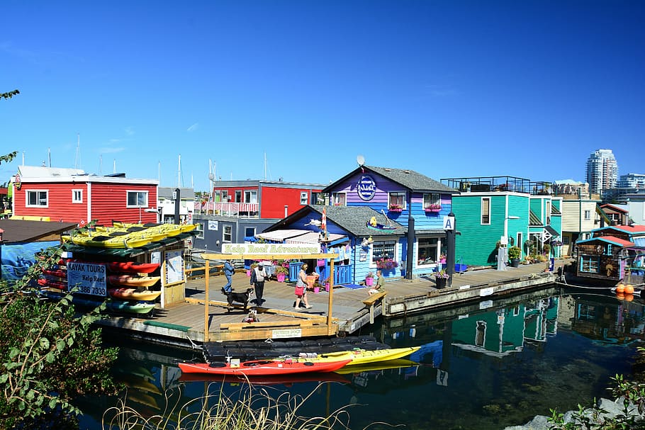 Fisherman'S Wharf, Victoria Bc, British, columbia, houseboats