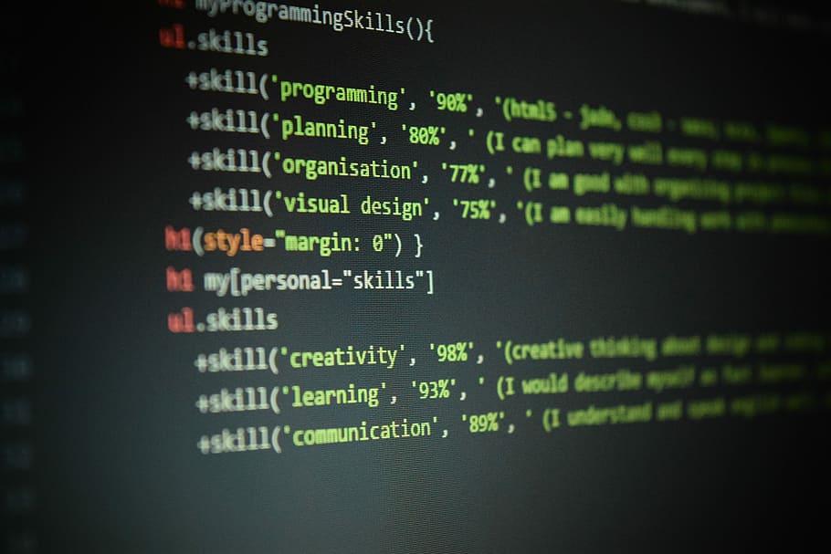 Code picture for my personal website., computer programming language screengrab HD wallpaper