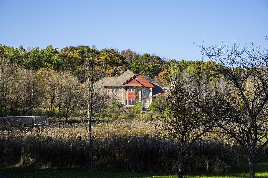 Hd Wallpaper Country House In The Autumn Woods At Holy Hill Wisconsin Fall Wallpaper Flare