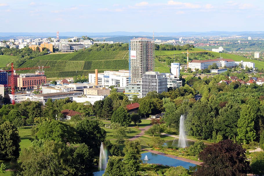View, High, Killesberg, green area, upgrade, park, recreation complex HD wallpaper