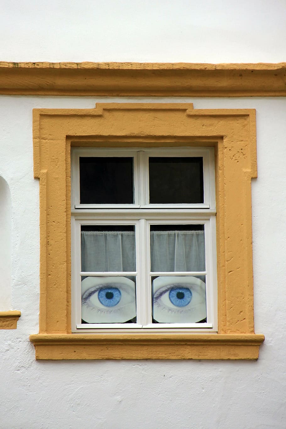 home, window, eyes, building, architecture, building exterior HD wallpaper