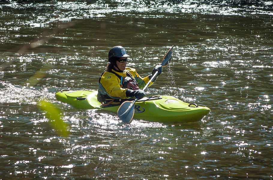 Kayak, Kayaker, Kayaking, Oar, Boat, sport, activity, leisure, HD wallpaper