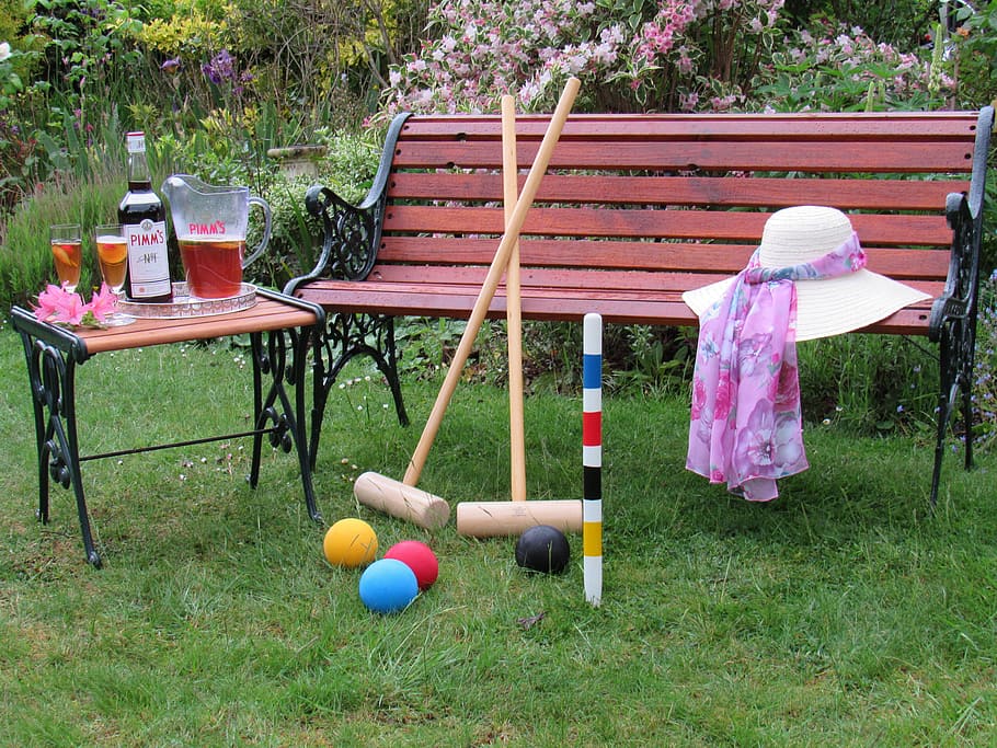 Croquet, Pimms, and, outdoors, grass, day, tree, childhood HD wallpaper