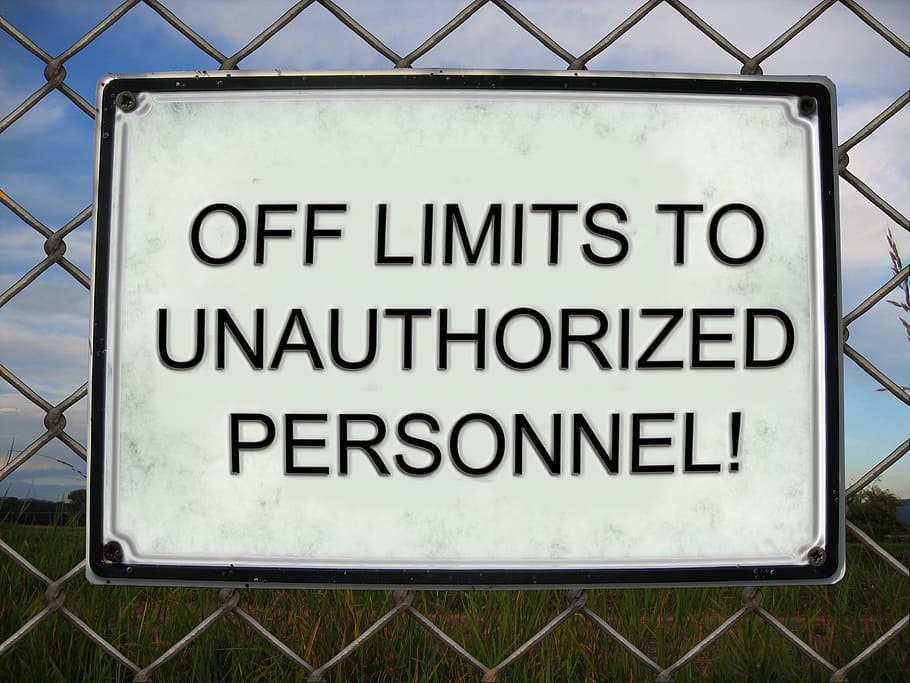 off limits to unauthorized personnel signage, shield, fence HD wallpaper