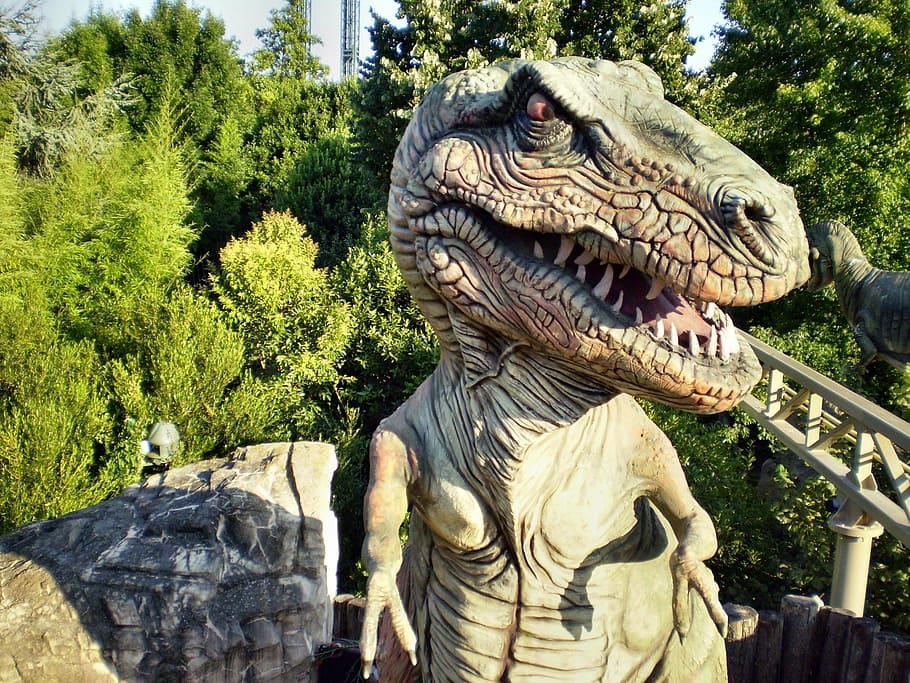 dinosaur, predator, rex, sculpture, art and craft, representation HD wallpaper