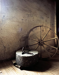 Wheel, Hammer, Millstone, agriculture, flour mill, disc, carriage wheel HD wallpaper