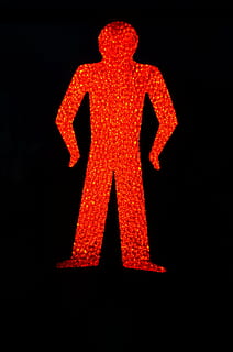 warning, stand, red, sign, person, danger, safety, symbol, caution HD wallpaper