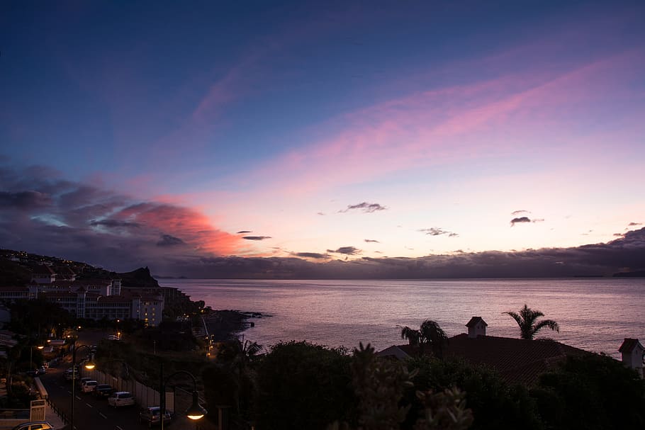 light, sea, dawn, landscape, beach, carribean, clouds, coast HD wallpaper