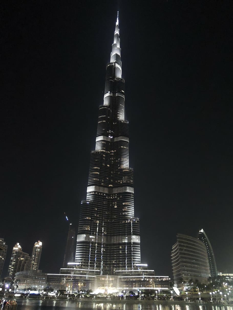 dubai, uae, emirates, desert, view, burj khalifa, building exterior