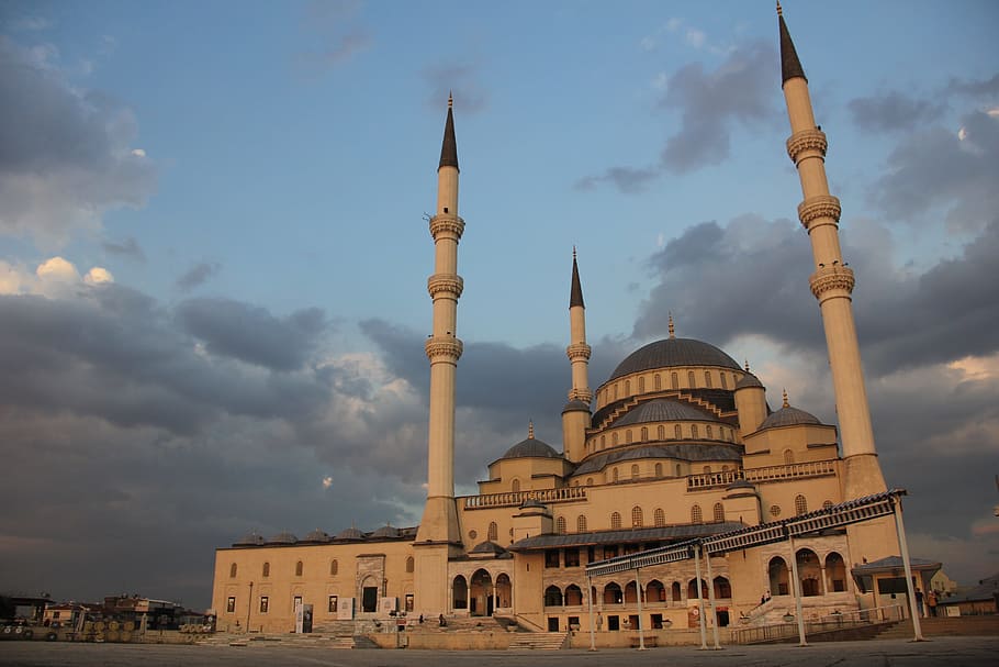 architecture, cami, minaret, islam, the minarets, worship, city ​​center HD wallpaper