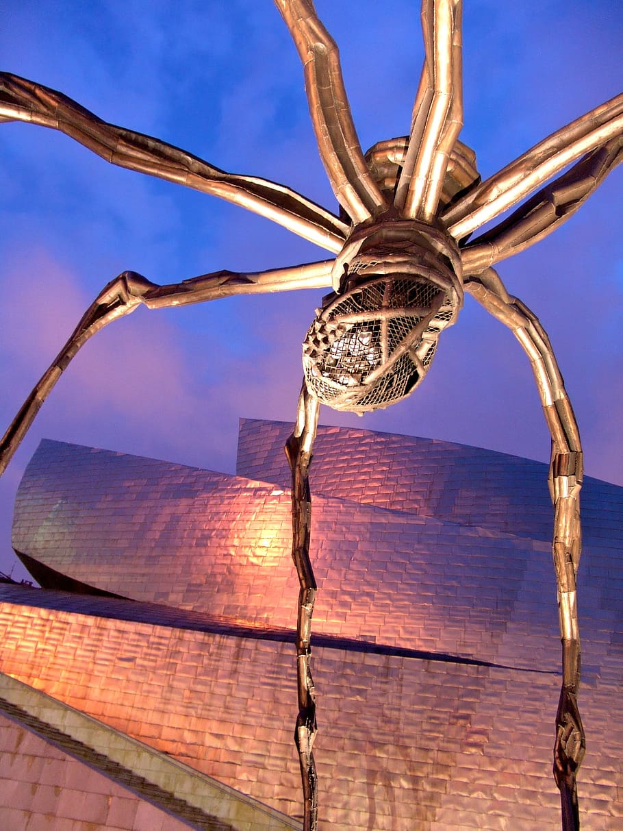 artwork, bilbao, spider, giant, guggenheim, abstract, sky, close-up HD wallpaper