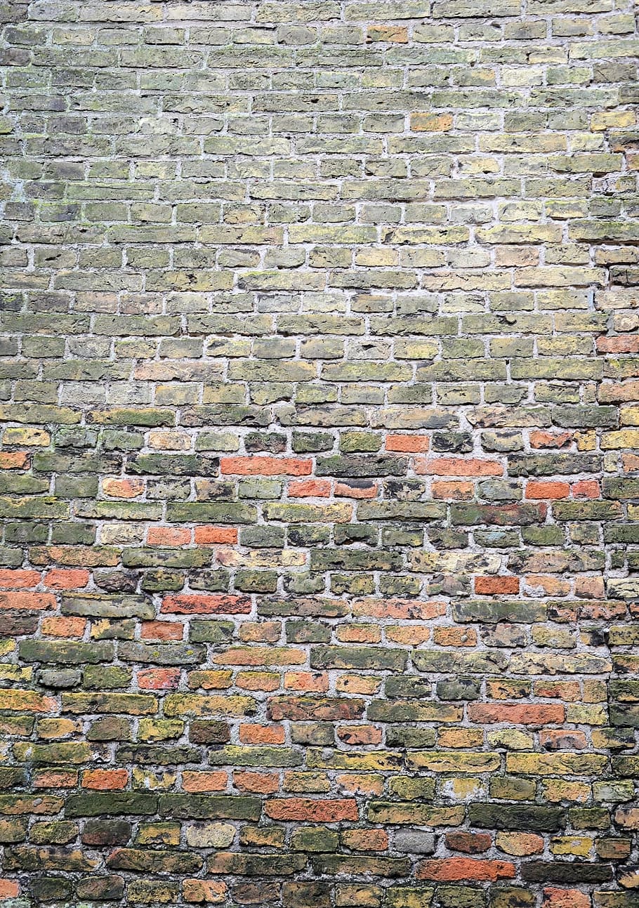 brown and multicolored brick wall, bricks, walls, surfaces HD wallpaper