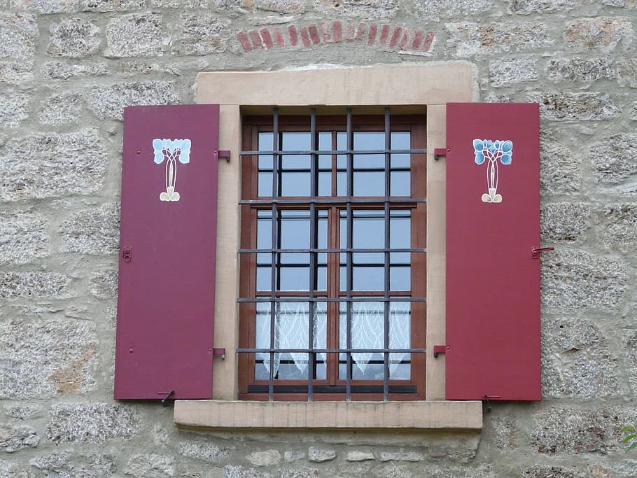 window, shutter, grid, grate, wood shop, klappladen, historically HD wallpaper
