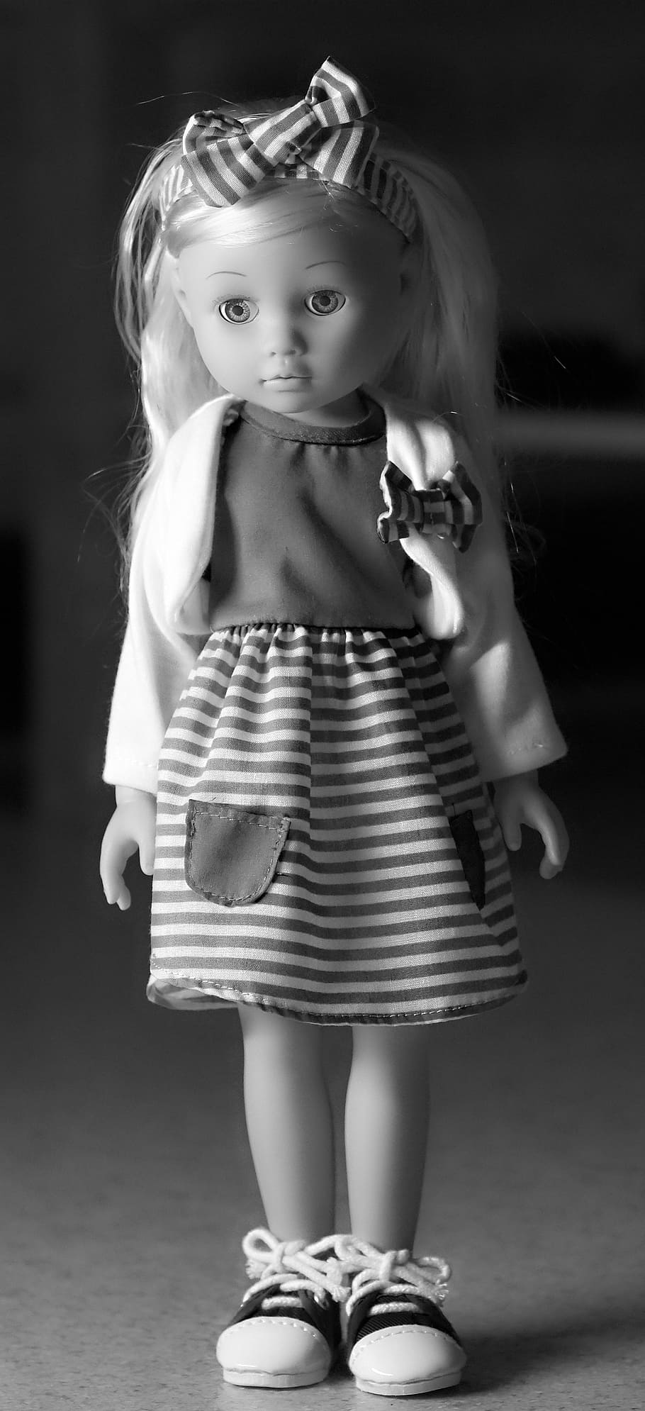 HD wallpaper: doll, black white, fashion doll, blond, modellpuppe ...
