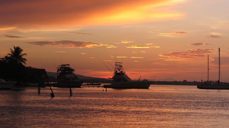 Sol, Vessel, Sunsets, Tranquility, by sunsets, nature, litoral HD wallpaper