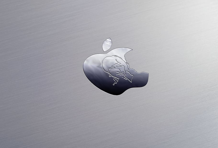 apple, metallic, logo, animal representation, indoors, no people HD wallpaper