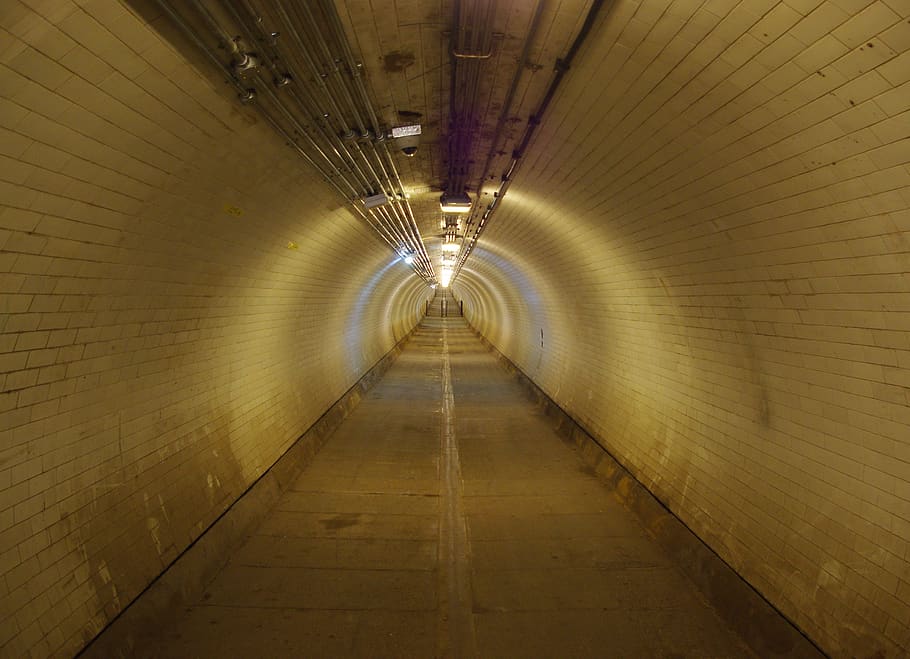 tunnel, thames, greenwich, subway, underpass, footpath, london, HD wallpaper