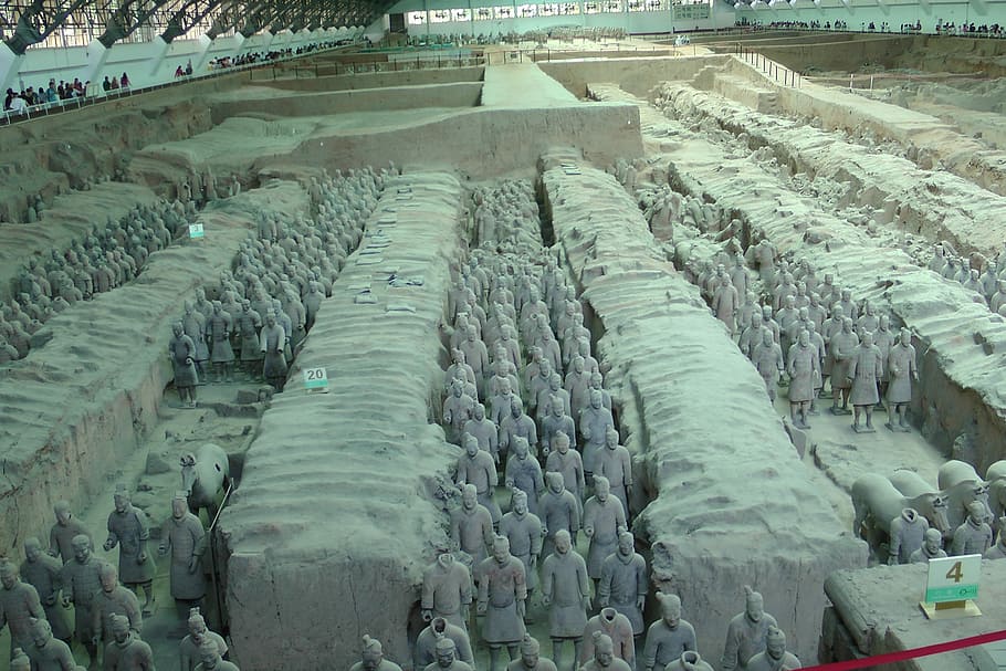 Terracotta Warriors, China, Ancient, dynasty, army, oriental, HD wallpaper